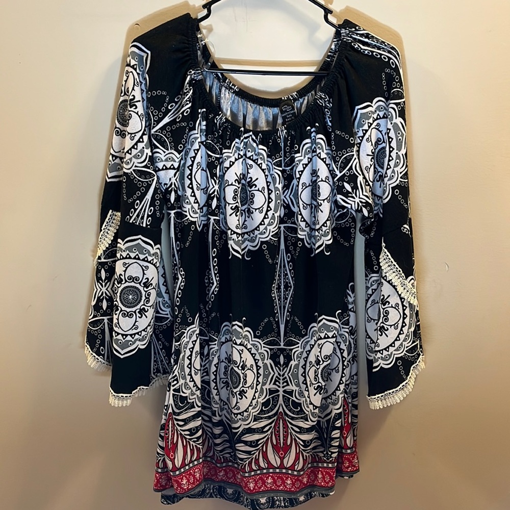 Gray and black fun pattern sweater